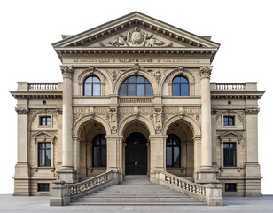 Obraz premium Ornate Classical Bank Architecture with Impressive Facade – Cutout