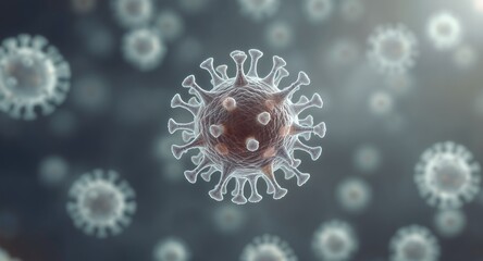 Microscopic View of a Pathogen, Scientific Illustration of a Disease-Causing Agent