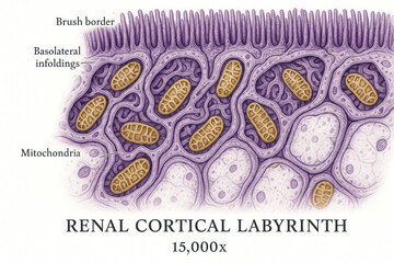 Renal Cortical Labyrinth Illustration