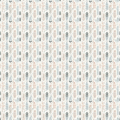 vector seamless pattern with flowers