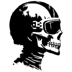 Skull helmet silhouette