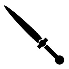 Sword vector silhouette , clip art, and symbol. Shilhouette of sword concept and simple design.