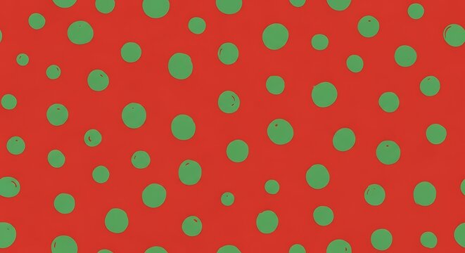 Red and Green Polka Dot Pattern.