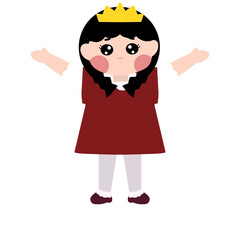 Happy little girl in dress