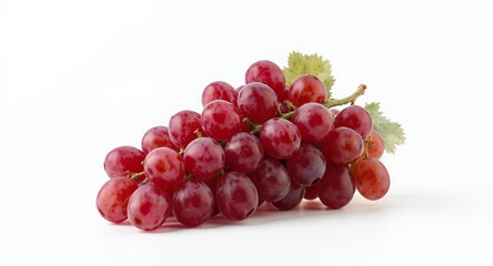 Fototapeta premium Red grapes on white background