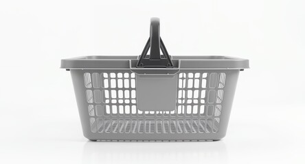Shopping Basket on White Background