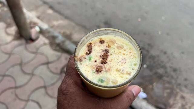 Sattu ghol sold in road side shop in Kolkata