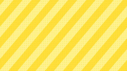 Fotobehang Pop Art ポップな斜めボーダーの背景素材（黄色）  © TOMO...