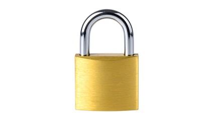 Fototapeta premium Secure Brass Padlock Sturdy Reliable Lock.