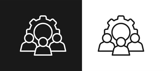 Team Management In Black And White Background