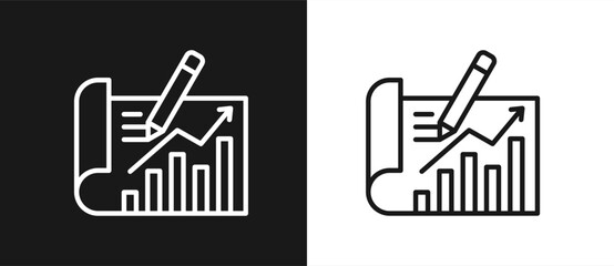 Business Planning In Black And White Background