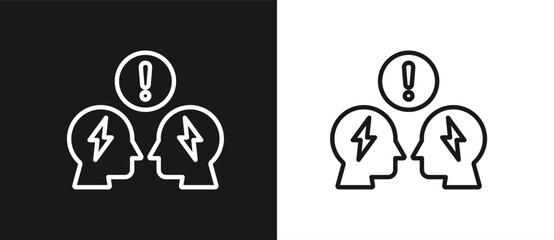 Conflict Resolution In Black And White Background