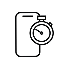 Time and Clock line Icon vector