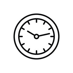 Time and Clock line Icon vector