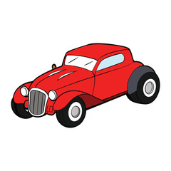 A sleek custom hot rod roadster car with bold curves, shiny chrome, and roaring power. Built for speed and style, it captures the spirit of classic American muscle.
