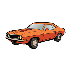 A classic seventies American muscle car with bold lines, wide stance, roaring engine, chrome details, and vintage style—built for speed, power, and pure retro cool.
