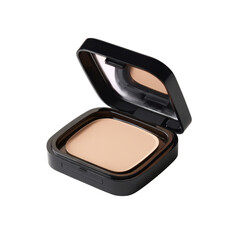 Black compact makeup powder with mirror cosmetic beauty