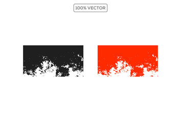 Abstract grunge rough edge header collection vector template