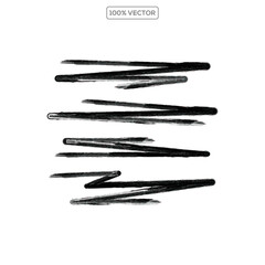 Set of black hand drawn marker pen stroke line transparent background design element doodle