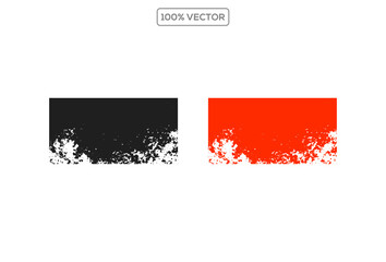 Abstract grunge rough edge header collection vector template element