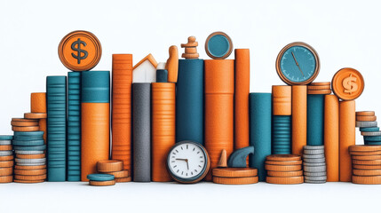 Abstract financial planning illustration