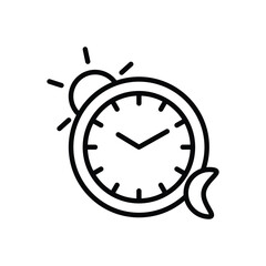Time and Clock line Icon vector
