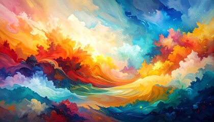 Abstract colorful landscape