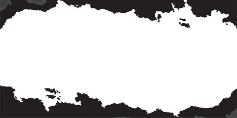 Black ink splat frame silhouette with an abstract map vector of the USA © PIXEL