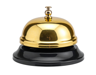 Polished gold reception bell