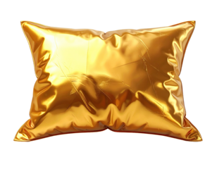 Gold pillow, 3D render