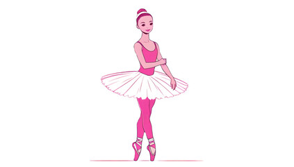illustration of a slender female ballet dancer