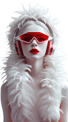 girl in a red glass