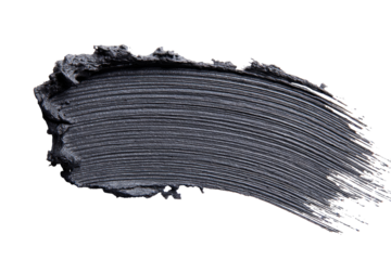 Dark gray cosmetic smear, textured