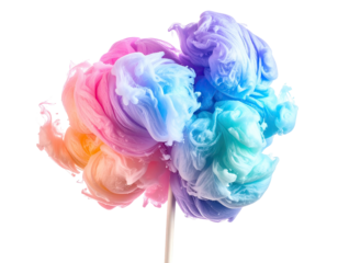 Vibrant swirling colors on a stick