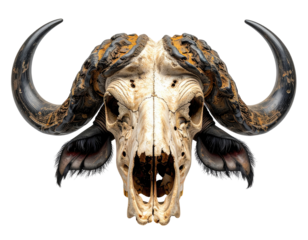 Close-up buffalo skull
