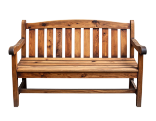 Wooden park bench