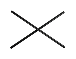 Two black crossed sticks