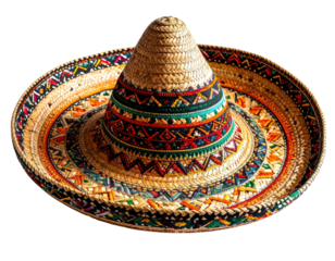 Colorful straw sombrero (1)