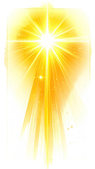 Radiant starburst on a light background