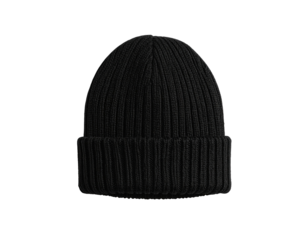 A black ribbed knit beanie (2)