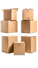 Cardboard boxes stacked