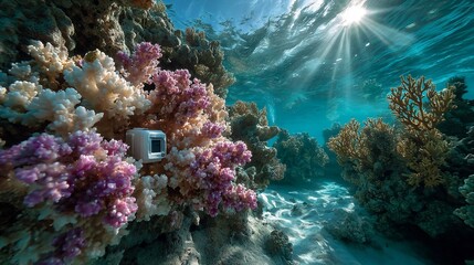 AI-enabled monitoring of coral reef growth uses underwater sensor data to assess ecosystem health and support marine biodiversity preservation efforts.