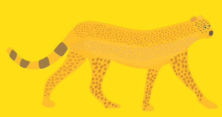 A vector art of a cheetah. 