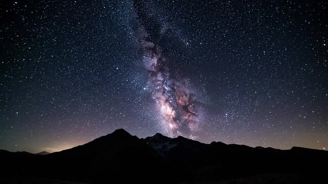 Dynamic camera movement through a digital representation of the galactic core, highlighting the intense star density and cosmic phenomena, an immersive journey into the heart of our galaxy. no data