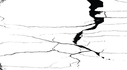 White black grey concrete wall, floor with cracks, texture background. Grunge black and white seamless pattern. Vector eps10