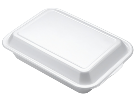 White rectangular food container