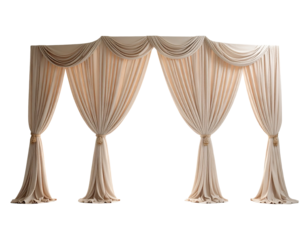 Elegant Cream Fabric Drapes