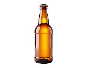 Amber beer bottle, studio shot