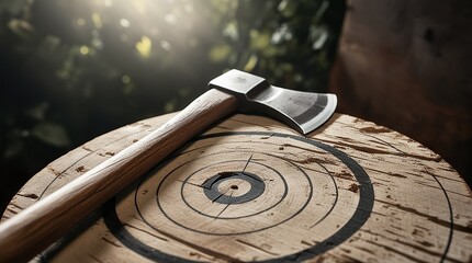 axe and firewood