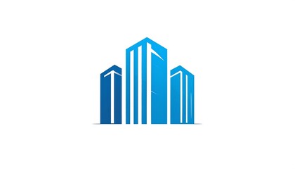 Abstract graphic of three buildings